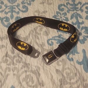 Buckle-Down Batman Logo Black and Yellow Belt